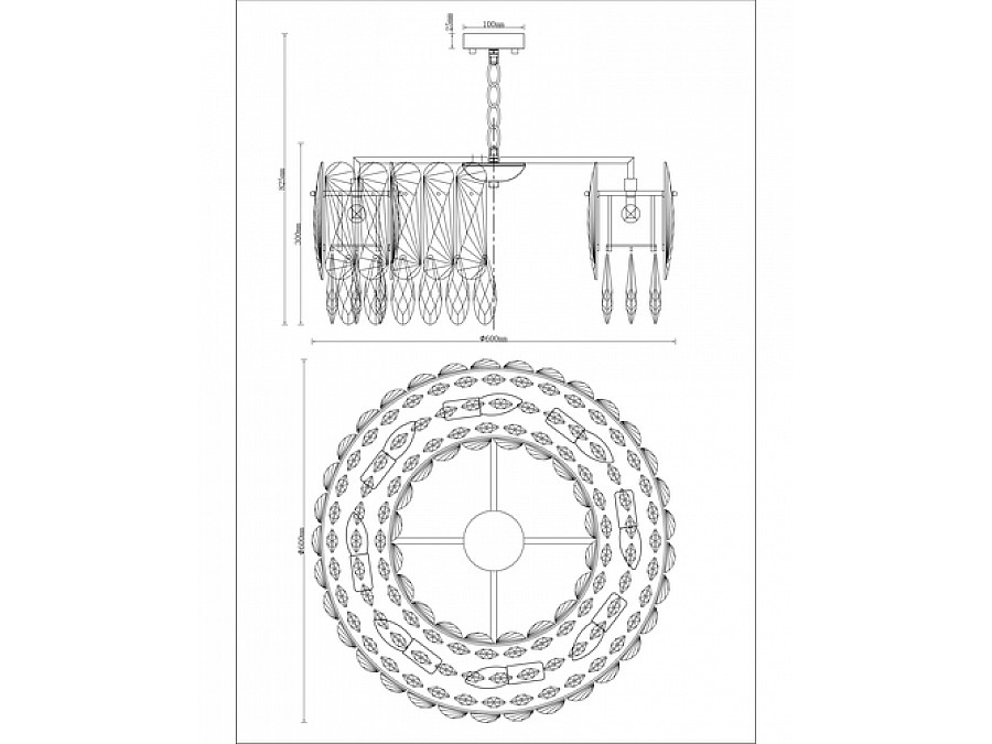 Люстра подвесная Moderli V9040-8P Mery