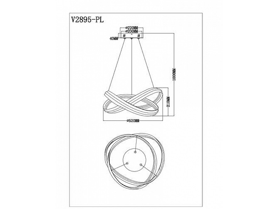 Светодиодная подвесная люстра с пультом Moderli V2895-PL Novas LED 248W