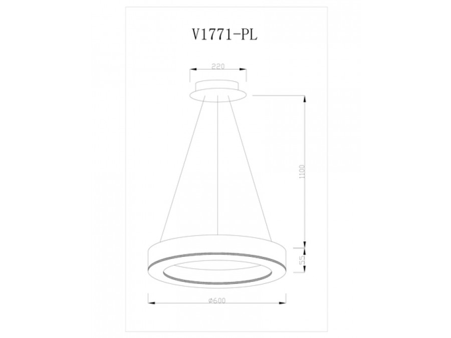 Светодиодная подвесная люстра Moderli V1771-PL Viso LED*76W