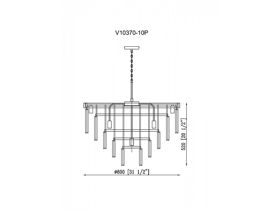 Люстра подвесная Moderli V10370-10P Avista