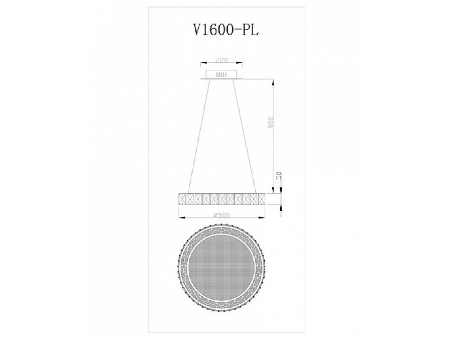 Светодиодная подвесная люстра Moderli V1600-PL Ice LED*107W