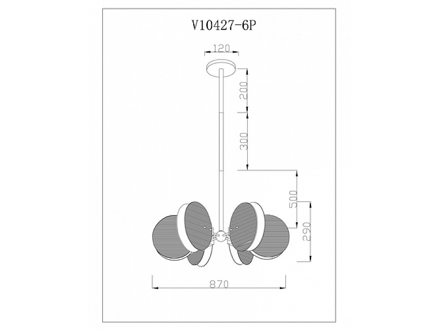 Люстра на штанге Moderli V10427-6P Bari
