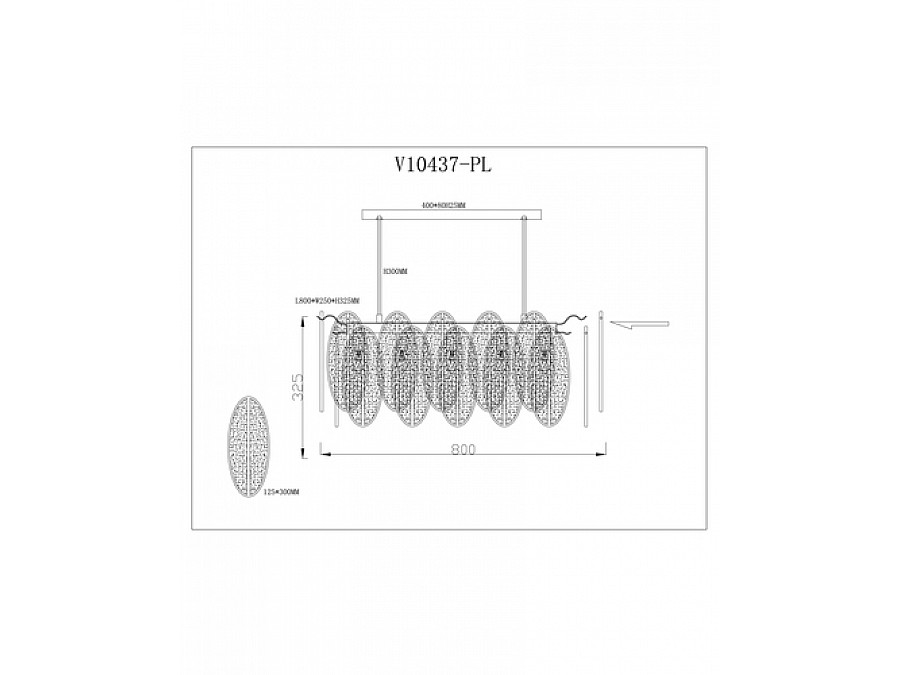 Люстра на штанге Moderli V10437-PL Rimini