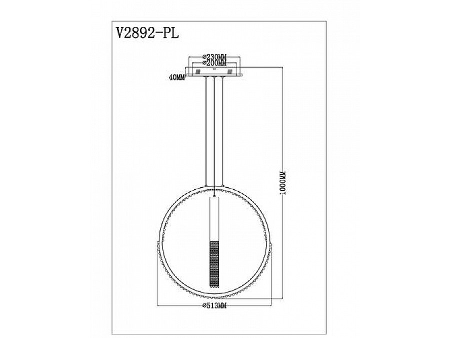 Светодиодный подвесной светильник с пультом Moderli V2892-PL Novas LED 136W