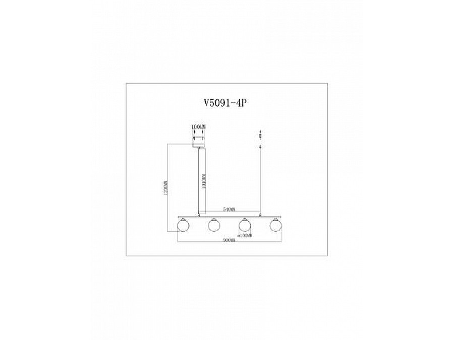 Подвесной светильник Moderli V5091-4P Lingdal