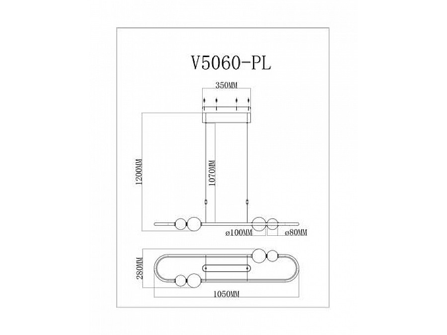 Светодиодный подвесной светильник Moderli V5060-PL Eclipce