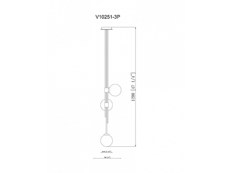 Светильник потолочный на штанге Moderli V10251-3P Sience