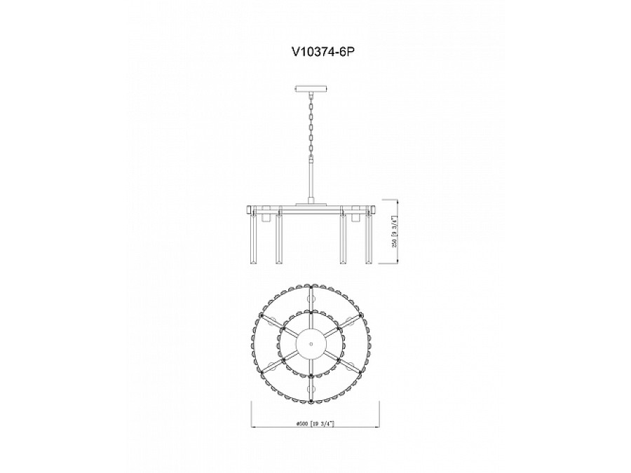 Светильник подвесной Moderli V10374-6P Avista