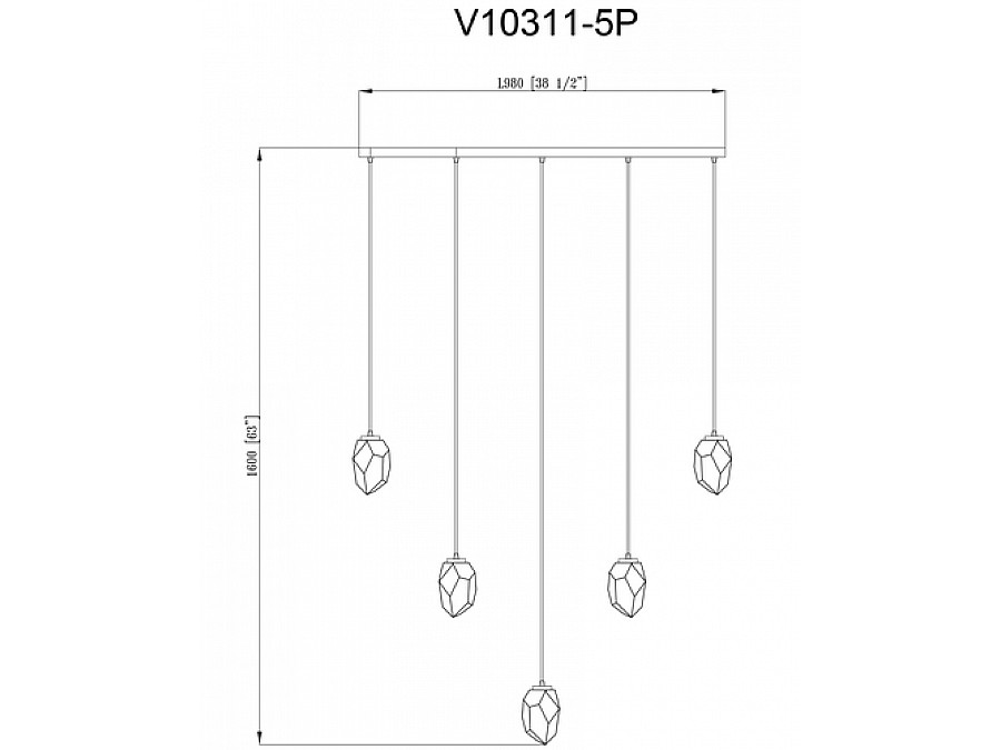 Светильник подвесной Moderli V10311-5P Catris