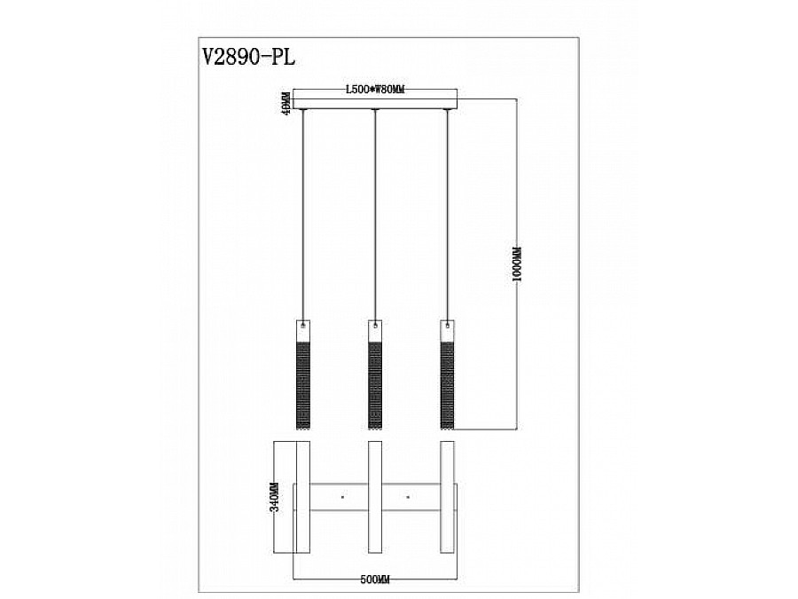 Светодиодный подвесной светильник с пультом Moderli V2890-PL Novas LED 108W