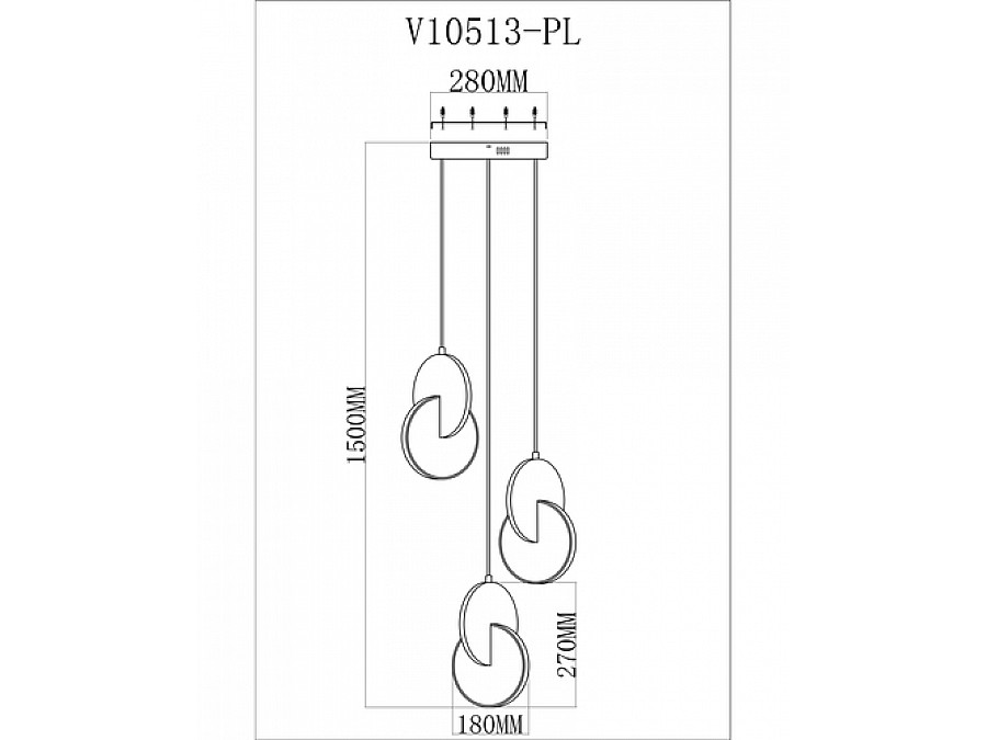 Светильник подвесной светодиодный Moderli V10513-PL Mesa