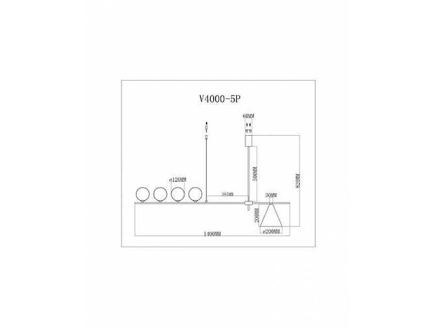 Подвесной светильник Moderli V4000-5P Holly