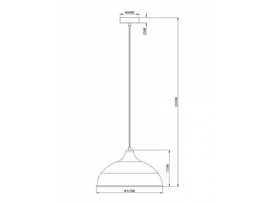 Подвесной светильник Moderli V2760-1P Sega 1*E27*60W