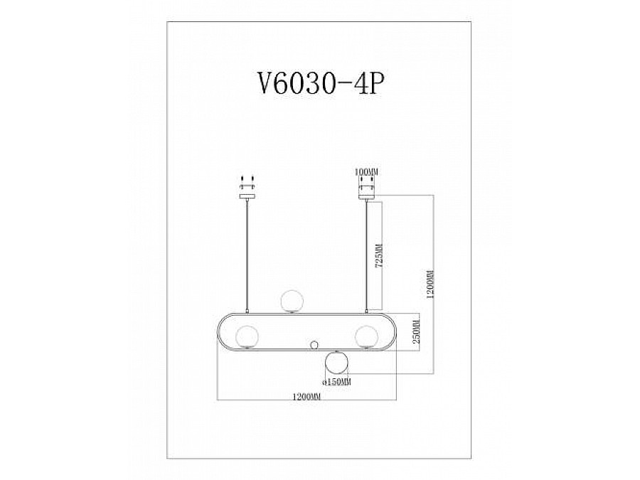 Подвесной светильник Moderli V6030-4P Miya