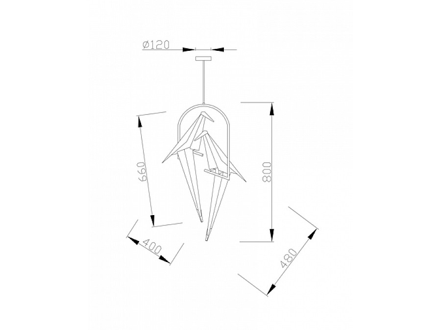 Подвесной светодиодный светильник Moderli V3071-2PL origami Birds 2*LED*6W