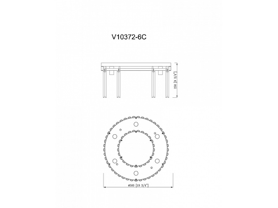 Светильник потолочный Moderli V10372-6C Avista