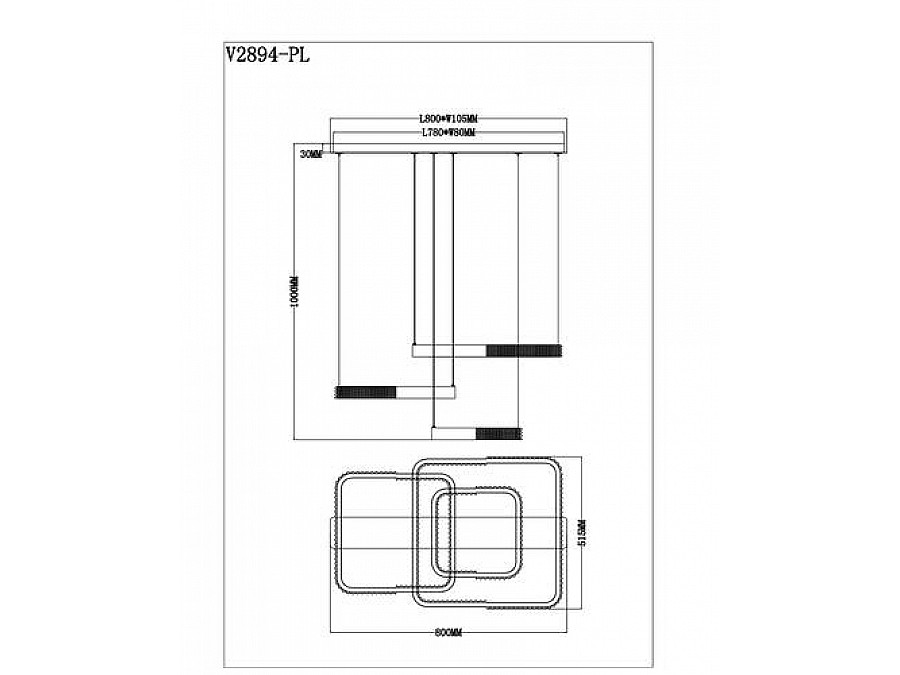 Светодиодный подвесной светильник с пультом Moderli V2894-PL Novas LED 150W