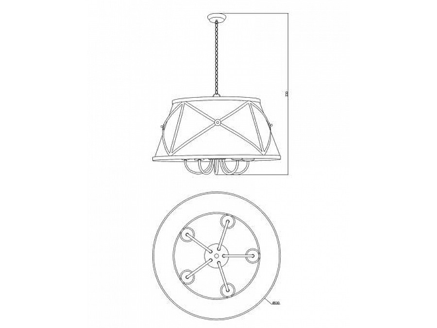Светильник подвесной Moderli V1260-5P Berta 5*E27*60W