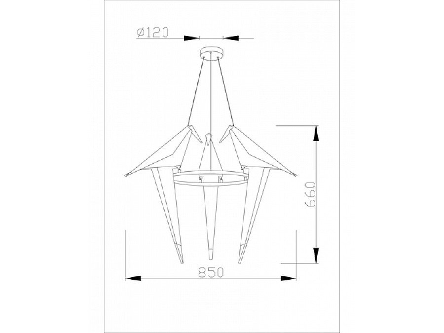 Подвесной светодиодный светильник Moderli V3071-3PL origami Birds 3*LED*6W