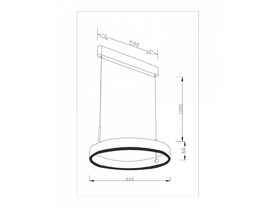 Светодиодный подвесной светильник Moderli V2455-PL Straight LED*39W