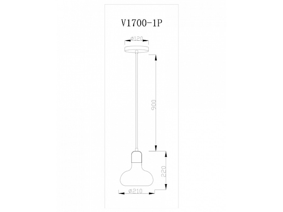 Подвесной светильник Moderli V1700-1P One 1*E27*60W