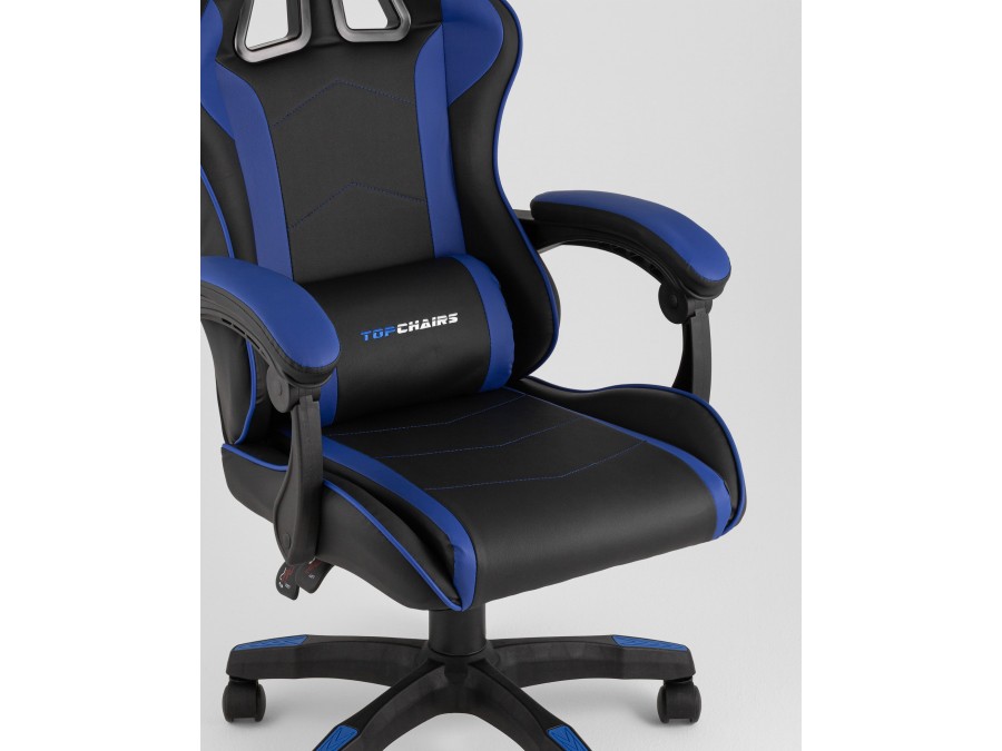 Кресло спортивное TopChairs Shadow черно-синий