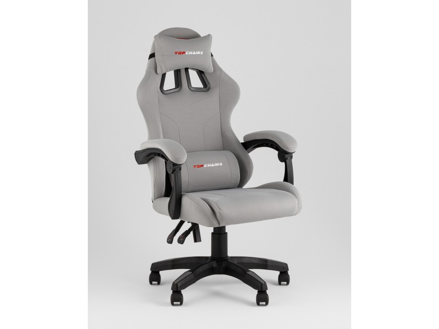 Кресло спортивное TopChairs Druid серый ткань