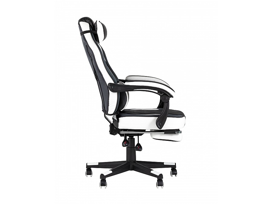 Кресло игровое TopChairs Virage черно-белое