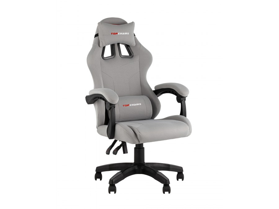 Кресло спортивное TopChairs Druid серый ткань