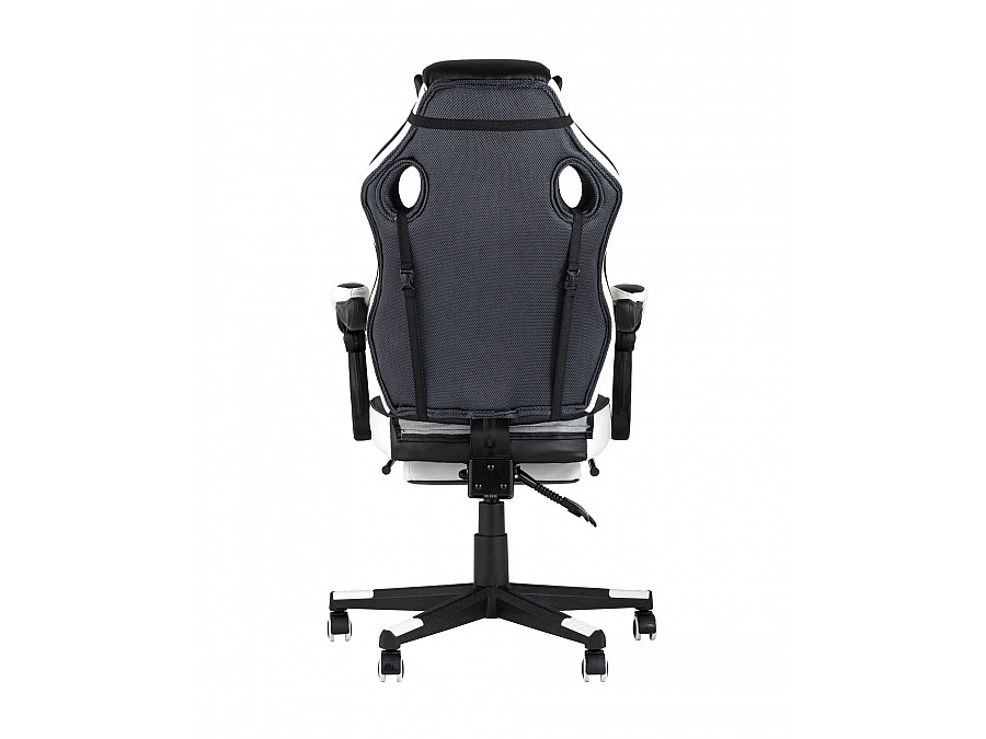 Кресло игровое TopChairs Virage черно-белое