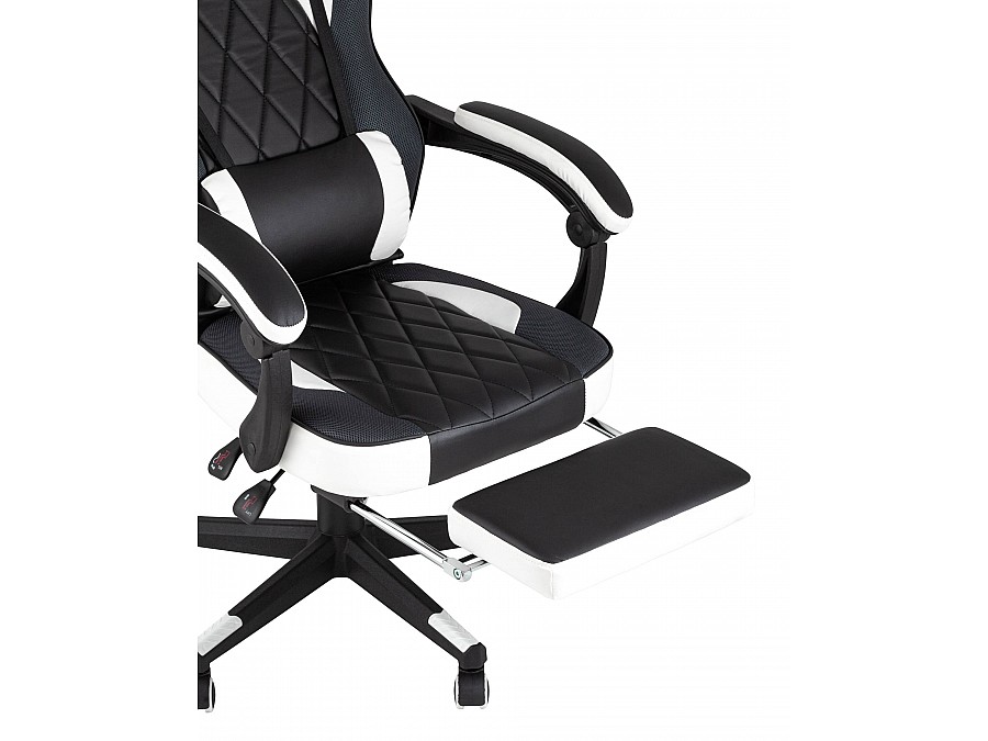 Кресло игровое TopChairs Virage черно-белое