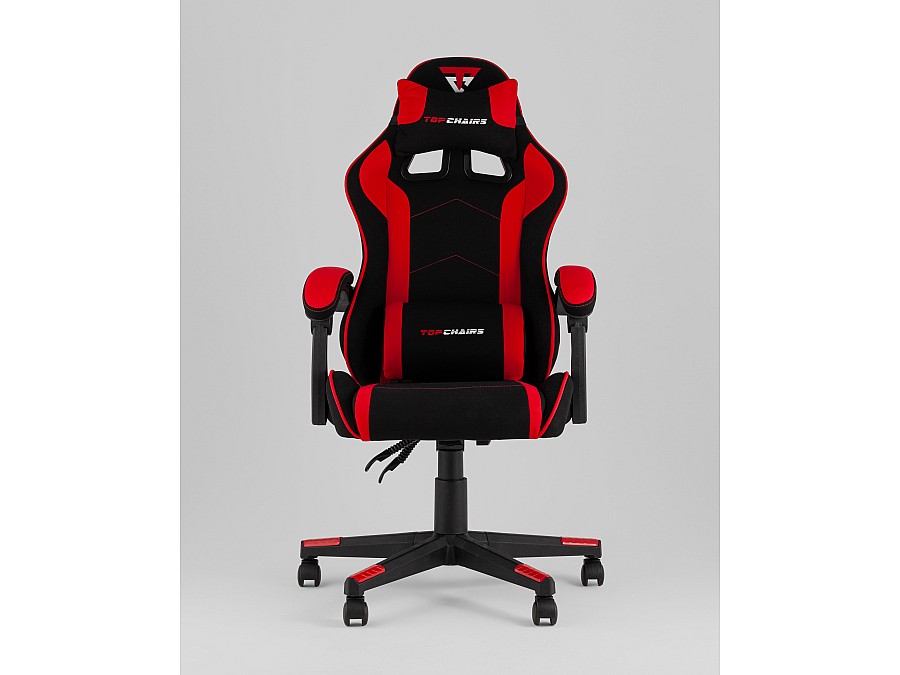 Кресло спортивное TopChairs Shadow ткань черно-красный