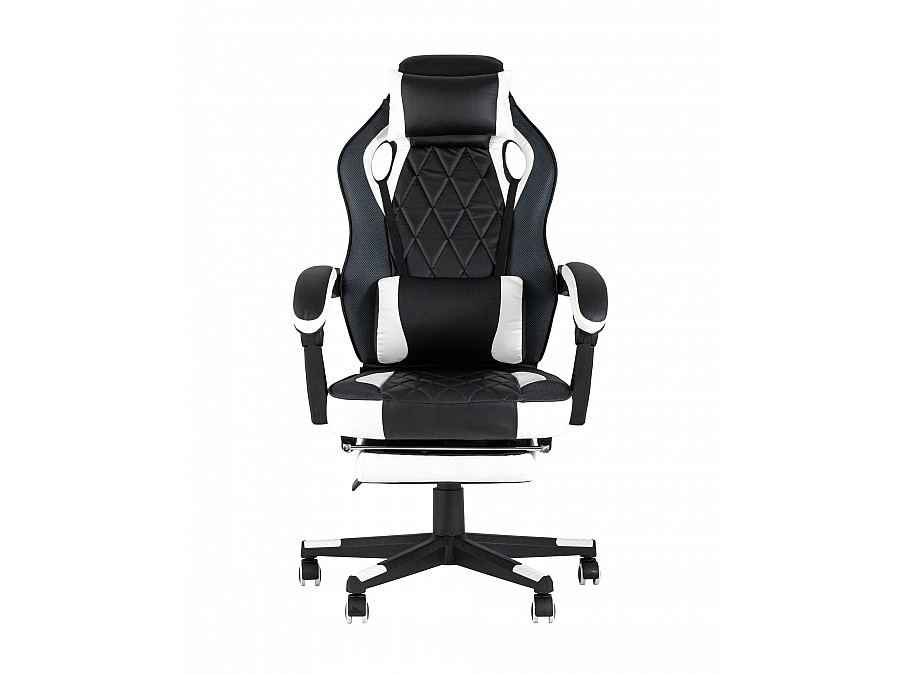 Кресло игровое TopChairs Virage черно-белое