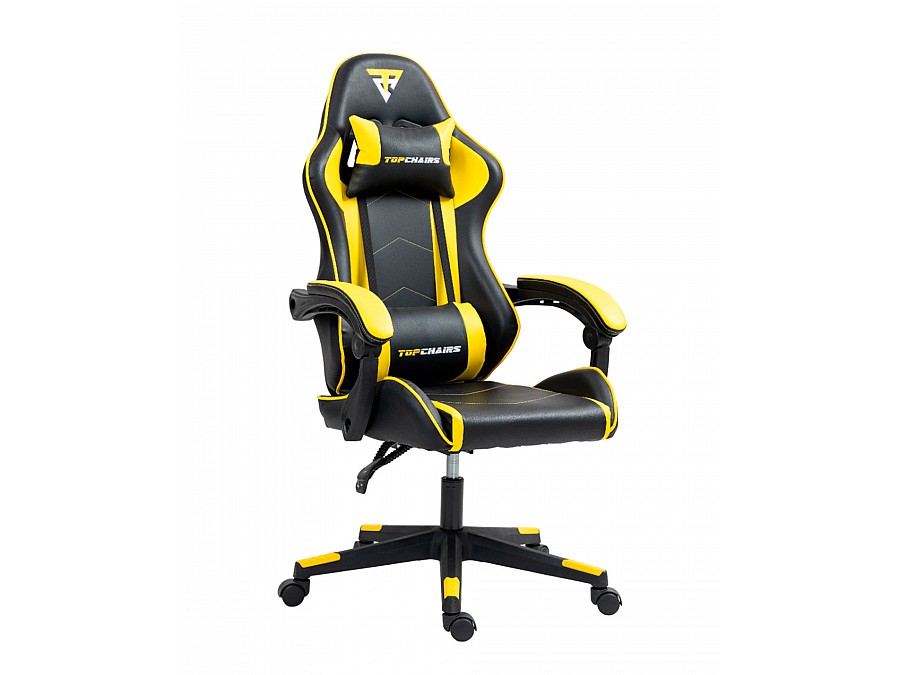Кресло спортивное TopChairs Shadow черно-желтый
