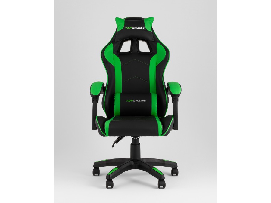 Кресло спортивное TopChairs Shadow черно-зеленый