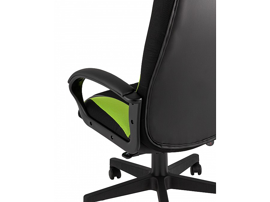 Кресло игровое TopChairs ST-CYBER 9 черный/зеленый