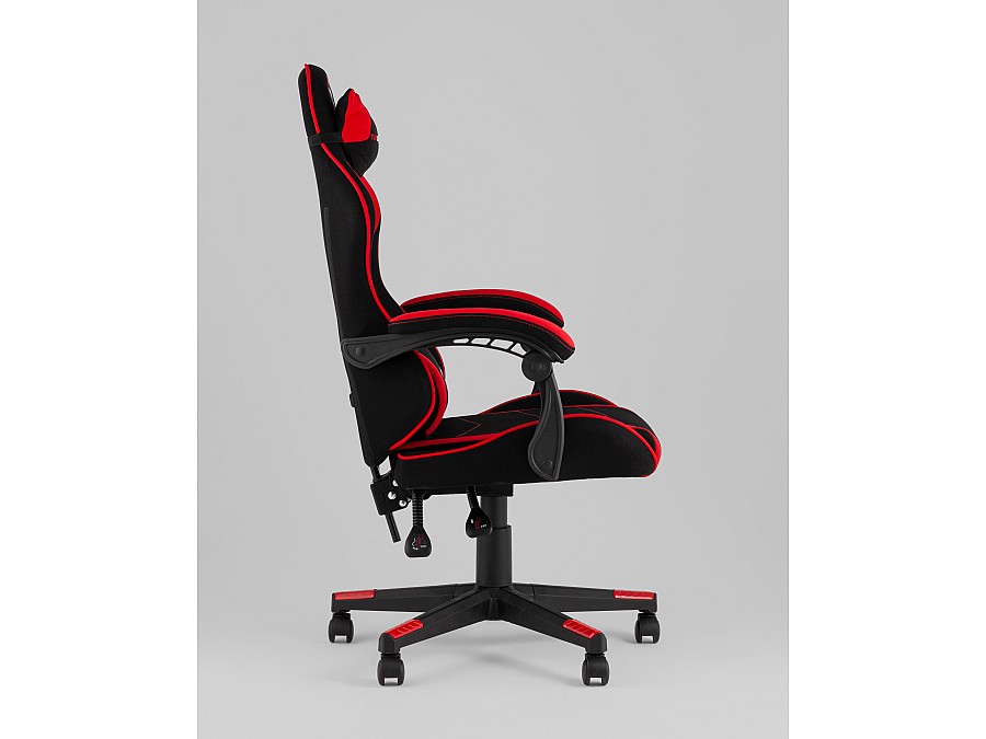 Кресло спортивное TopChairs Shadow ткань черно-красный