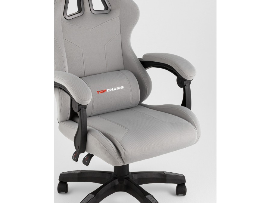 Кресло спортивное TopChairs Druid серый ткань