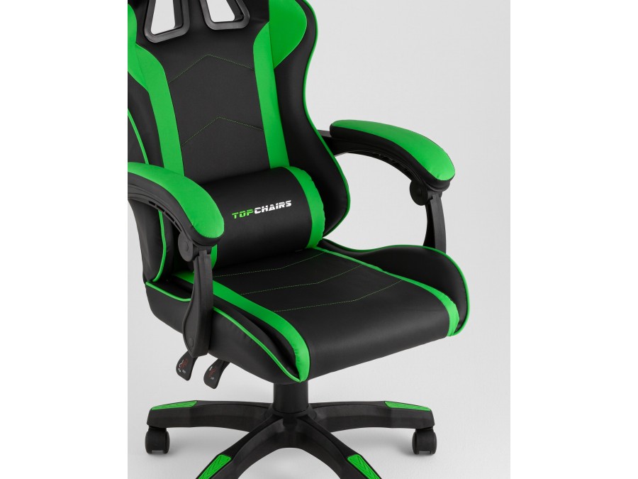 Кресло спортивное TopChairs Shadow черно-зеленый