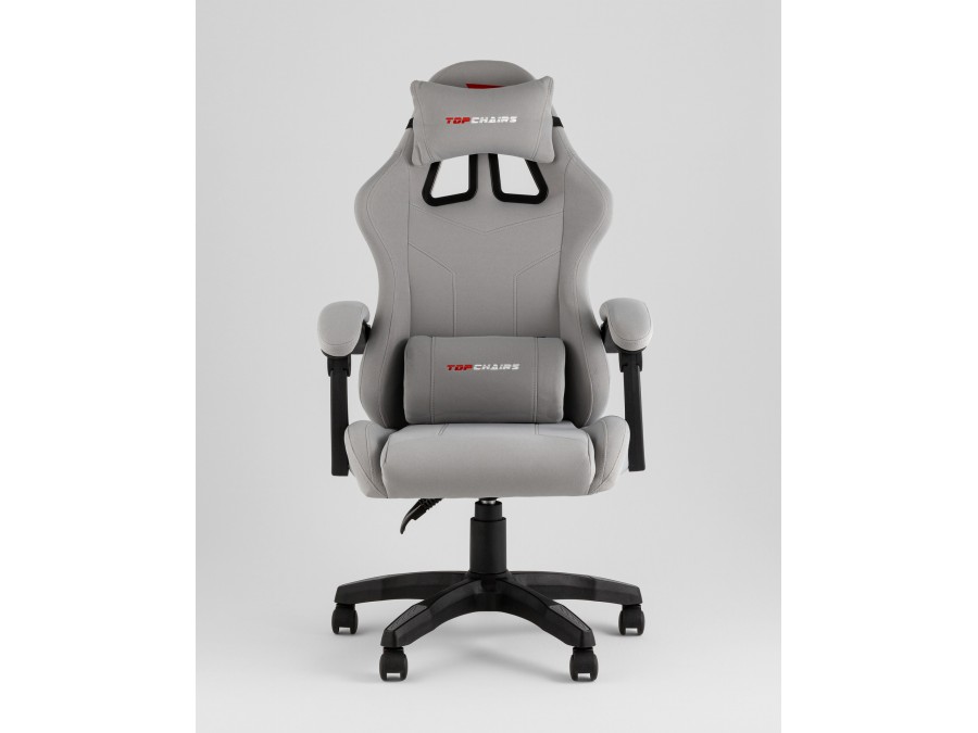 Кресло спортивное TopChairs Druid серый ткань