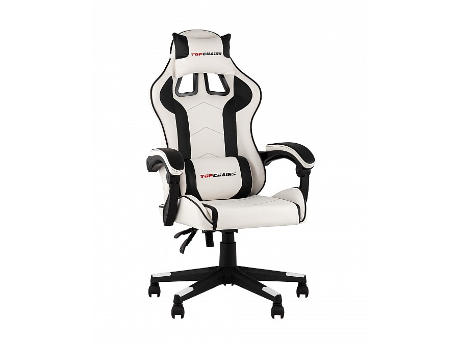 Кресло спортивное TopChairs Shadow бело-черный