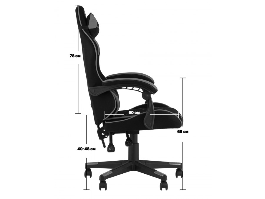 Кресло спортивное TopChairs Shadow черно-зеленый