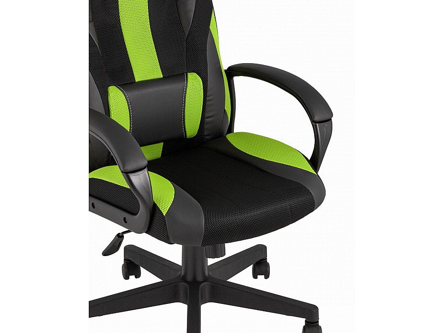 Кресло игровое TopChairs ST-CYBER 9 черный/зеленый