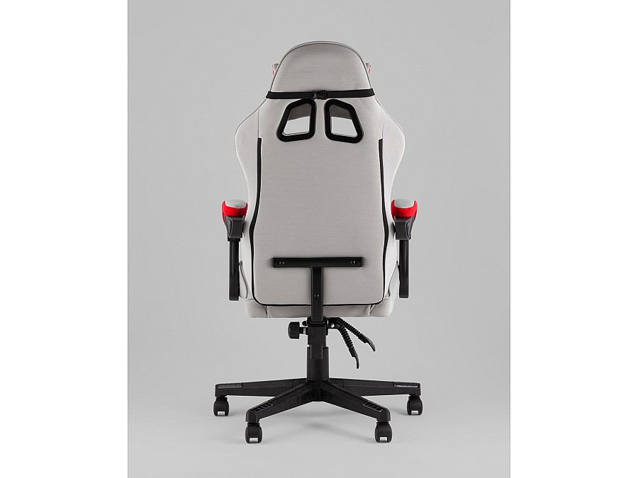 Кресло спортивное TopChairs Phantom ткань серо-красный