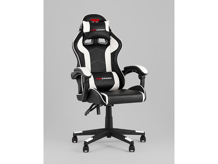 Кресло спортивное TopChairs Shadow черно-белый