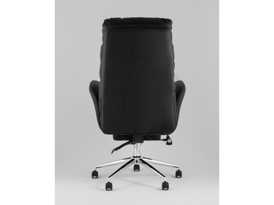 Кресло руководителя TopChairs Solid NC с оттоманкой черный