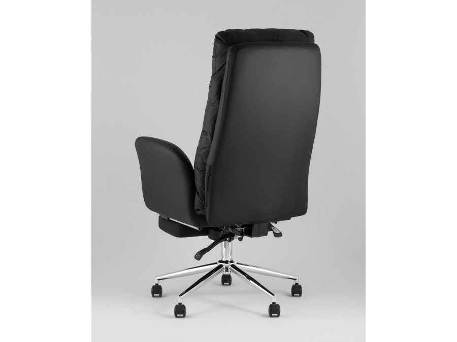 Кресло руководителя TopChairs Solid NC с оттоманкой черный