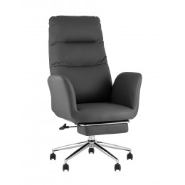 Кресло руководителя TopChairs Solid NC с оттоманкой серый