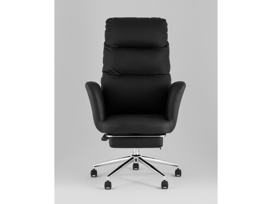 Кресло руководителя TopChairs Solid NC с оттоманкой черный