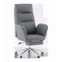 Кресло руководителя TopChairs Solid с оттоманкой серый